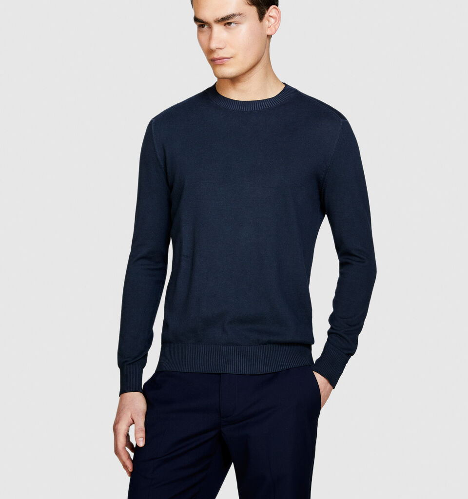 Ombre sweater - men's crew neck sweaters - Dark Blue | Sisley image number 4